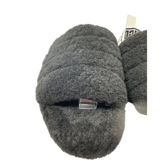 Ugg Womens Black Fluff Yeah Slide Slippers Size 8 - Picture 5 of 12